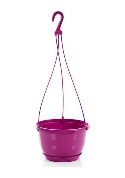 Omnipazar So-sm02 Safir Makrome Askılı Balkon Saksı Takımı 3.4 Litre No 2 Vişne 102
