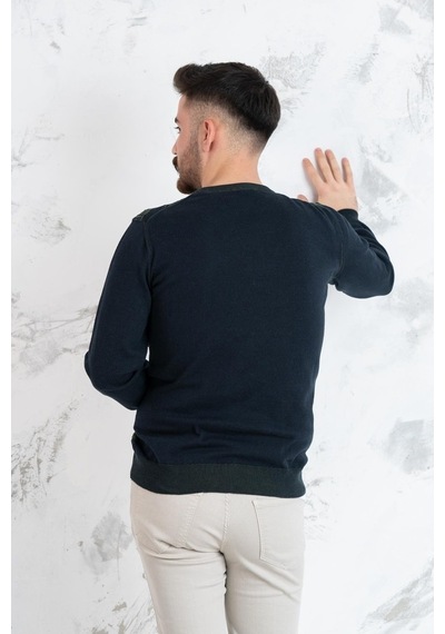San&Fa Regular Fit Desenli Erkek Triko Kazak