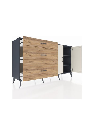 Hyperion Konsol 2 Raflı 3 Çekmeceli 2 Kapaklı 176x44x99 Antrasit-aytaşı/çam Antrasıt/aytası - Antrasıt Hyperion Konsol 2 Raflı 3 Çekmeceli 2 Kapaklı 176x44x99 Antrasit-aytaşı/çam Antrasıt/aytası - Antrasıt
