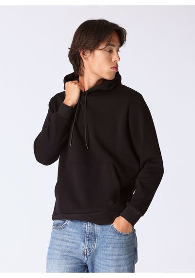 Limon Siyah Erkek Kapüşon Relaxed Düz Sweatshirt L4wm-swt9501
