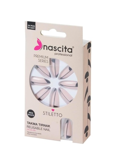 24'lü Stiletto Renkli Takma Tırnak - 187