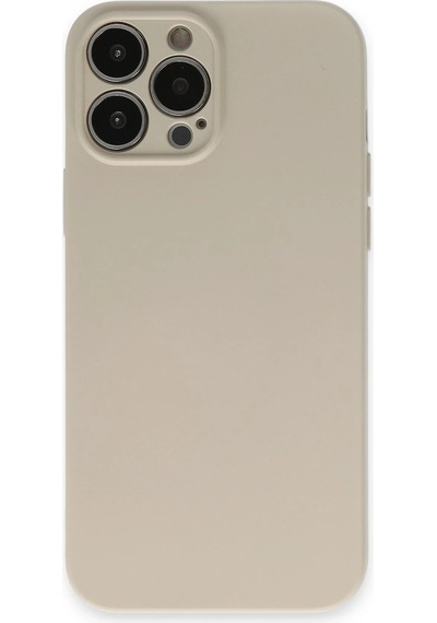 Newface - 660 - Apple iPhone Uyumlu 13 Pro Kılıf Nano İçi Kadife Silikon - Csmo-tex - - Bej