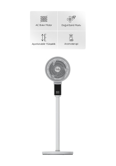Volty Ayaklı Vantilatör 45w, 3d Salınımlı, Aromaterapi, Kumandalı, Boy Ayarlı V0402103
