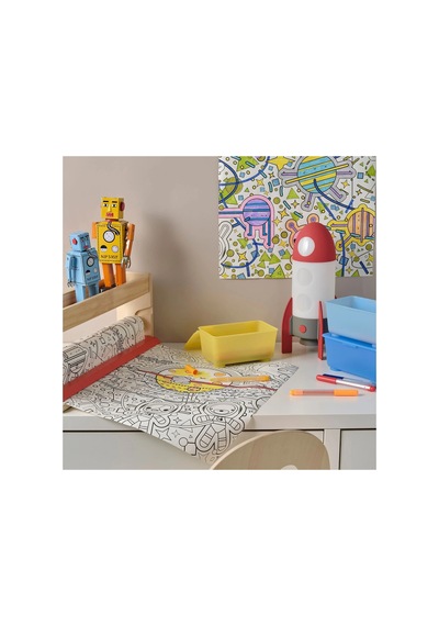 Aftonsparv Çocuk Masa Lambası , Çok Renkli, 15x30 Cm, Led'li Uzay Temalı Renkli