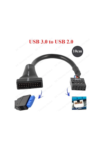 BK Teknoloji Usb 3.0 To Usb 2.0 Dönüştürücü Kablo BK Teknoloji Usb 3.0 To Usb 2.0 Dönüştürücü Kablo