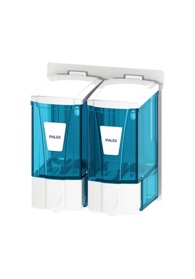 Plastik Sıvı Sabunluk Duvar Tipi Şeffaf İkili 250 ml