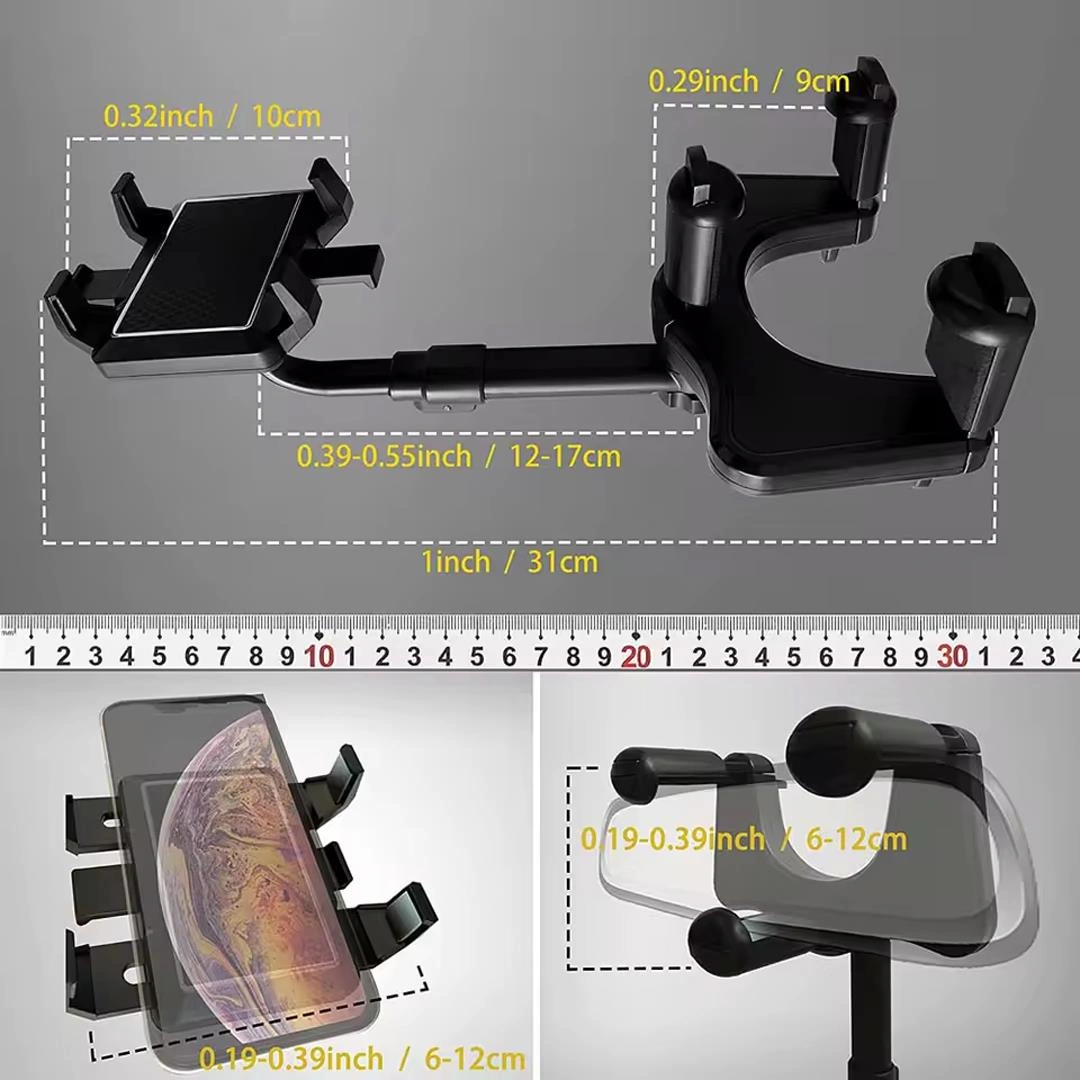 Powermaster Pm-25159 Araç İçi Dikiz Aynası Telefon Tutucu Siyah