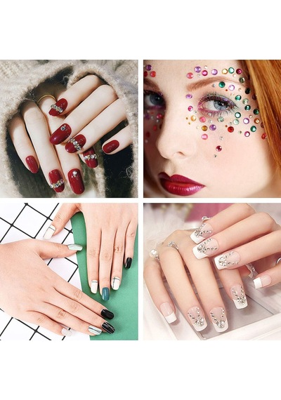 Nail Art Tırnak Süsleme Sanatı Tasarım Seti, 37 Adet, Tırnak Fırçası, Şerit Bant, Noktalama Kalemi, Suni Elmas Taşlar, Tırnak Süsleri Beyaz - Çok Renkli Nail Art Tırnak Süsleme Sanatı Tasarım Seti, 37 Adet, Tırnak Fırçası, Şerit Bant, Noktalama Kalemi, Suni Elmas Taşlar, Tırnak Süsleri Beyaz - Çok Renkli