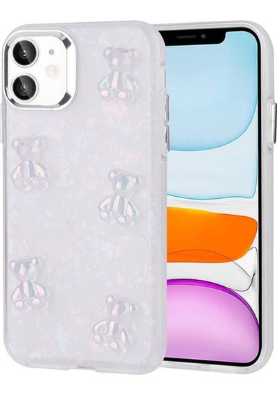 Apple Uyumlu iPhone 11 Kılıf Kabartma Figürlü Parlak Zore Eralli