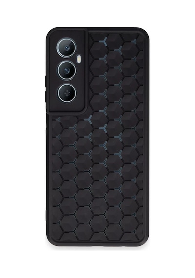 Realme C65 Uyumlu Kılıf Petek Silikon Kapak - Siyah