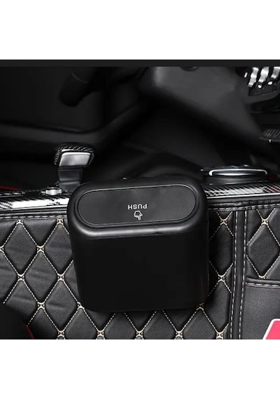 Araç İçi Takılarak Sabitlenebilen Mini Kapaklı Çöp Kovası Bx40