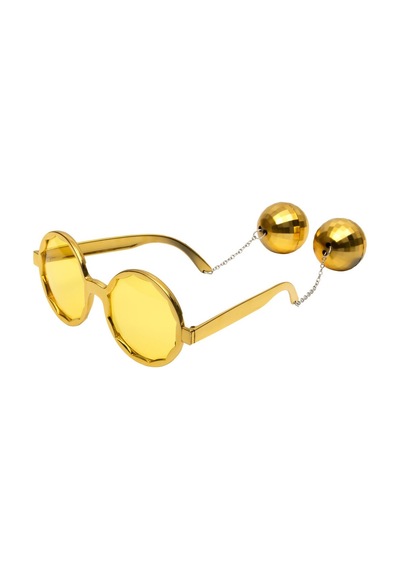 Gold Disco Toplu Parti Gözlüğü Yetişkin Kostüm Aksesuarı Retro Festival Yılbaşı Kadın Erkek Eğlence