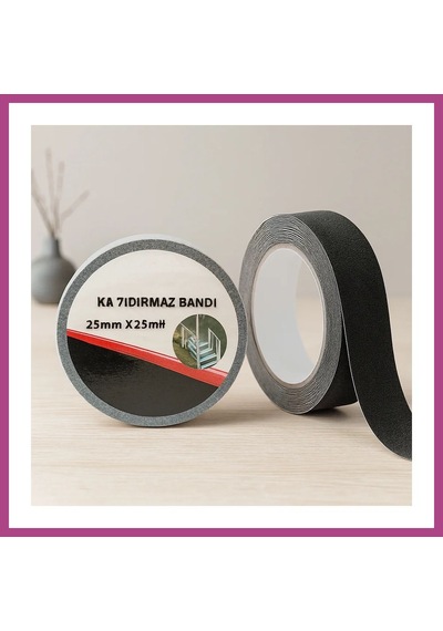 Gees Global Kaydırmaz Bant 25mm X 25m Siyah Gbzs