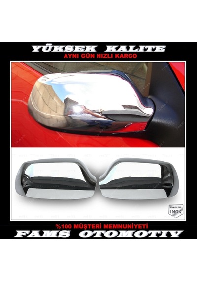 Mazda 2 Krom Ayna Kapağı 2 Parça 2002-2007 Arası Paslanmaz Çelik