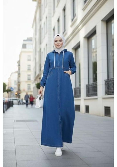 Hb Harma Time Butik Kadın Kapüşonlu, Fermuarlı Ve Cepli Koyu Kot Mavi Kap Koyu Mavi Koyu Mavi Hb Harma Time Butik Kadın Kapüşonlu, Fermuarlı Ve Cepli Koyu Kot Mavi Kap Koyu Mavi Koyu Mavi