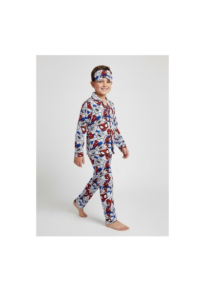 Beka Kids Erkek Çocuk Önden Düğmeli Karakter Desenli Pijama Takımı - Göz Bantlı Çok Renkli Beka Kids Erkek Çocuk Önden Düğmeli Karakter Desenli Pijama Takımı - Göz Bantlı Çok Renkli