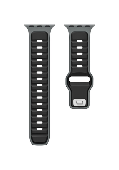 Samsung Uyumlu Galaxy Watch 46mm Gzst Krd-135 22mm Silikon Kordon Strap Kayış - Lacivert-siyah
