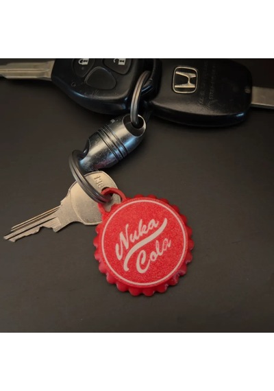 Nuka Cola Kapak Görünümlü Apple Uyumlu AirTag İçin Kılıf Anahtarlık Keychain