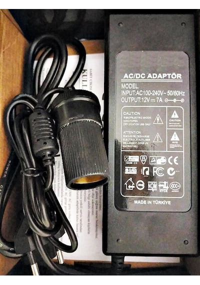 Çakmak Adaptörü Araç Çakmaklık Çevirici Oto Buzdolabı Ev Tipi Çevirici Adaptör7amper/12volt