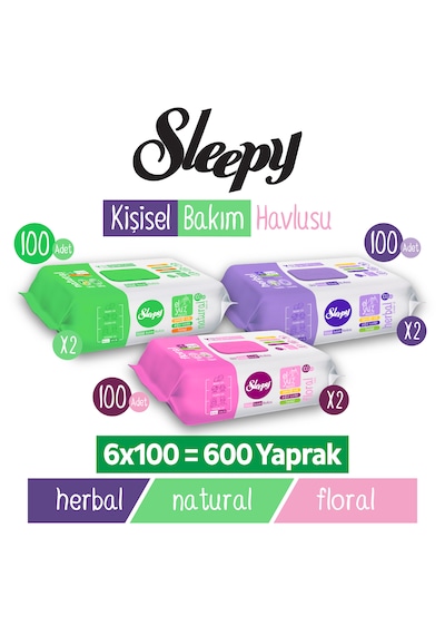 Sleepy Karma Kişisel Bakım Havlusu 6x100 (600 Yaprak)