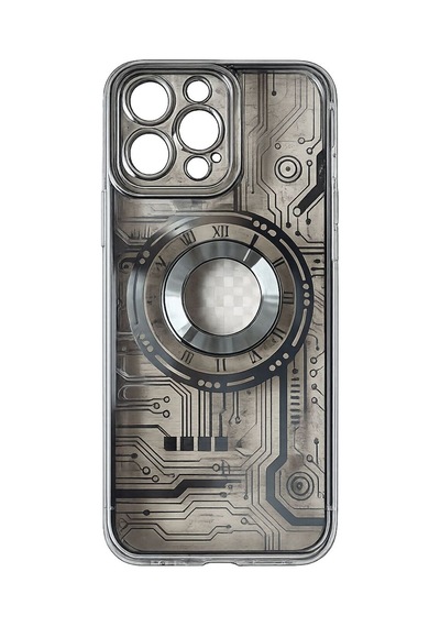 İphone 14 Pro Max Uyumlu Gümüş Şeffaf Renkli Kılıf