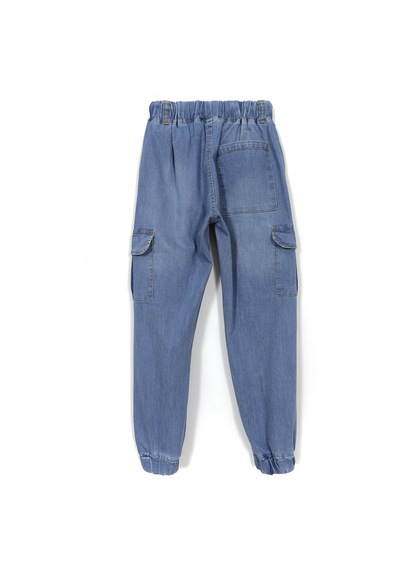 Dobakids Bağcıklı Kargo Cep Erkek Çocuk Jogger Pantolon Mavi 001-0002064 Mavi