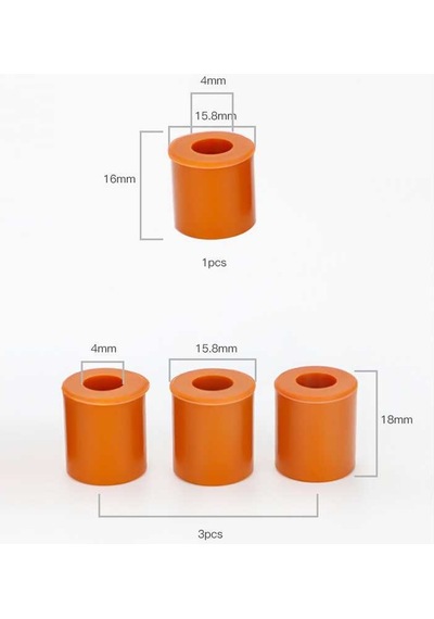 3D Yazıcı Isıtıcı Tabla Kalibrasyon/Tesviye Silikonu - 4 Adet - Creality Uyumlu - Turuncu