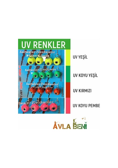 Safir Balık Göz Uv Ve Glow Jig Head