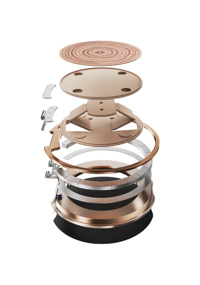 Raptic Freeflow Grid Serisi 360 Derece Dönebilen Magnetik Ring Stand Telefon Tutucu Kahverengi