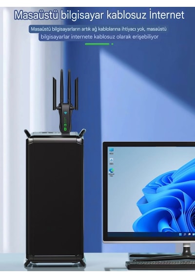Kebidumei 1300 Mbps Wifi 5 Yüksek Hızlı 5ghz 4 Anten Çift Bant