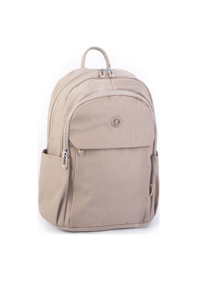 Nas Bag Unisex Büyük Boy Su Geçirmez Çok Gözlü Extra Hafif Sportif Sırt Çantası Vizon