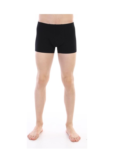 Çift Kaplan Erkek Elastanlı Siyah Boxer 810
