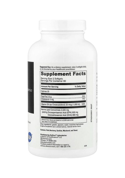 Davinci Laboratories, Omega 3 Hp-d, 120 Capsules