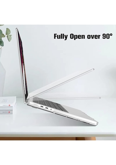 Apple Uyumlu MacBook Pro 2023 14 inç M2 Pro/Max A2779 Kılıf Sert Parlak Üst ve Alt Koruma Kapağı