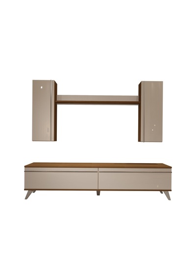 Decoraktiv Eko 7 Mdf Std Retro Tv Ünitesi Tv Sehpası Ceviz - Beyaz