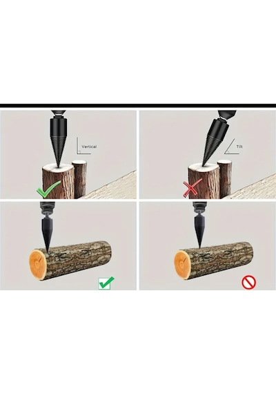 Senbang 50 Mm Sds Girişli Ahşap Yarma Matkap Ucu Konik Odun Ayırıcı Vida Tipi Ağır Hizmet Tipi