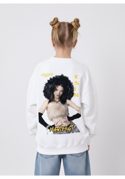 Seabubbles Manifest Esin Kız Çocuk Sweatshirt BEYAZ