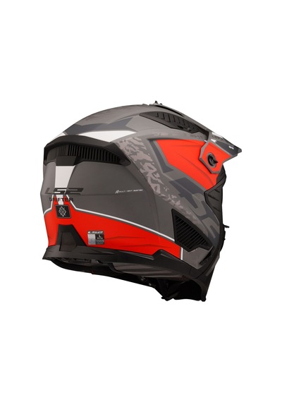 Ls2 Drifter Devor Kask Mat Gri-titanyum-kırmızı Mat Gri - Titanyum