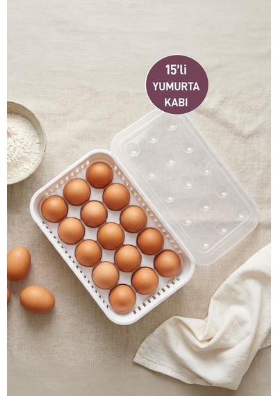 Selka Home 15'li Yumurta Kabı Şeffaf
