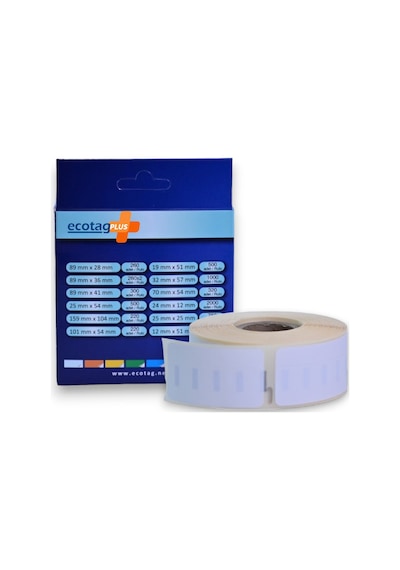 Ecotagplus Dymo 11352 Lw Muadil Etiket Beyaz 54 MM X 25 MM 500 Adet