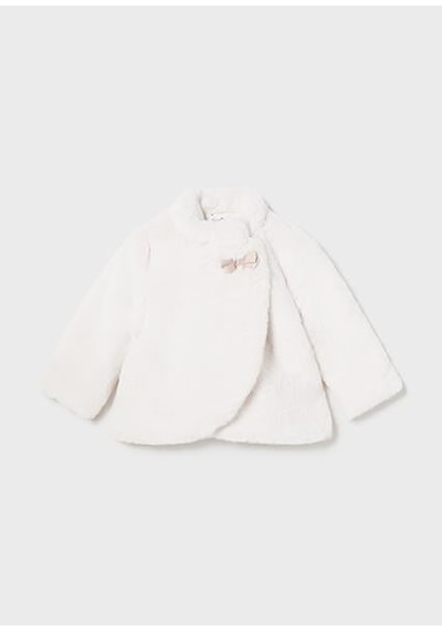 Andywawa Mayoral Kız Bebek Kürkü Mont 2477 White
