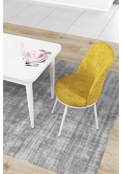 Canisa Concept Nil Serisi 70x110 Sabit Mutfak Masası Takımı Beyaz Masa 4 Hardal Sandalye Masa Beyaz Sandalye Hardal Canisa Concept Nil Serisi 70x110 Sabit Mutfak Masası Takımı Beyaz Masa 4 Hardal Sandalye Masa Beyaz Sandalye Hardal