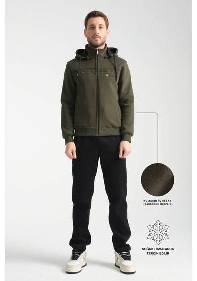 Shooter Sportswear Shooter Kışlık Erkek Eşofman Takımı İçi Şardonlu Kapüşonlu Regular Kalıp Haki Shooter Sportswear Shooter Kışlık Erkek Eşofman Takımı İçi Şardonlu Kapüşonlu Regular Kalıp Haki