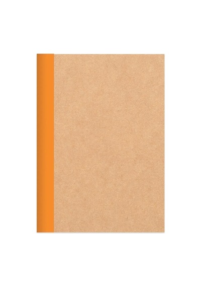 Çizgili Stickerli Kraft Kapak Defter Mavi 18,5 26 50 Yp. Turuncu Çok Renkli