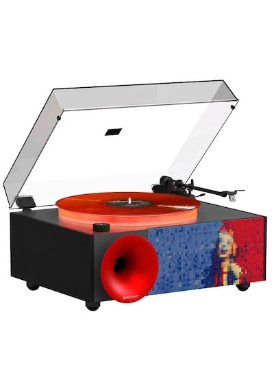 Fennessy İ5s Bluetooth Hoparlörlü 45w Hi-fi Işıklı Retro Pikap Plakçalar Turntable, Marilyn Monroe