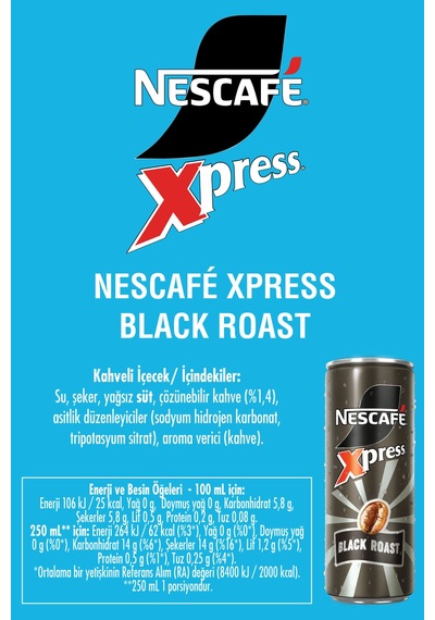 Nescafé Xpress Black Roast Soğuk Kahve 250ml X24 Diğer