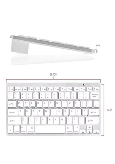 Mini Apple Uyumlu iOS Android Windows 2.4g+bt5.2+bt3.0 Bluetooth Klavye
