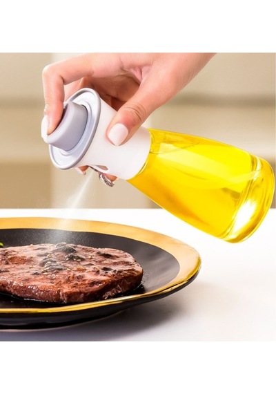 220 Ml Çok Amaçlı Spreyli Cam Şişe Sirkelik Yağdanlık Gri Diğer