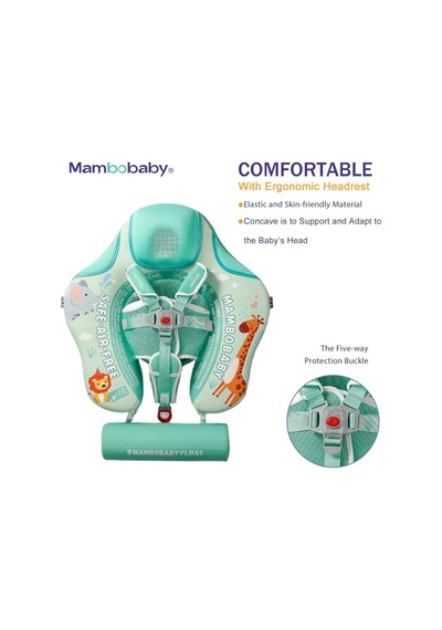 Mambobaby Yüzme Simidi - Zoo, Emniyetli, Gölgelikli Ve Ayak Destekli