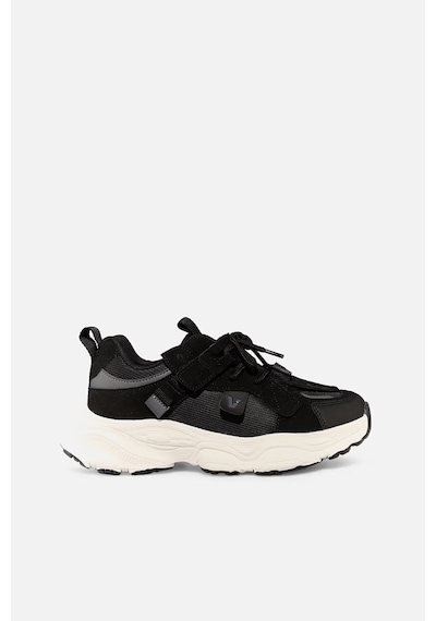 Vicco Ceni Basic Erkek Çocuk Cırtlı Bağcıklı Rahat Konforlu Sneaker Spor Ayakkabı Siyah